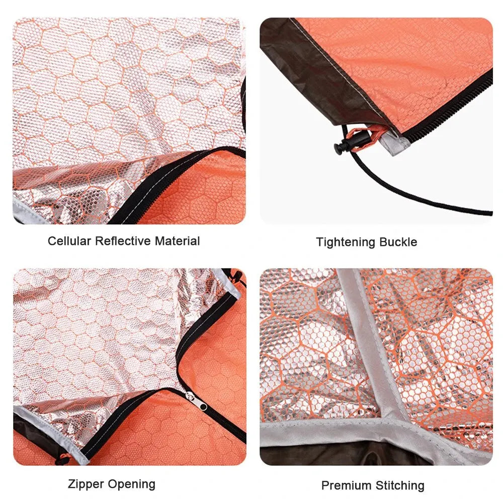 Emergency Sleeping Bag, Lightweight Waterproof Heat Reflective, Thermal Survival Gear for Outdoor Adventure, Luxury Camping Gear, Wholesale Options Available