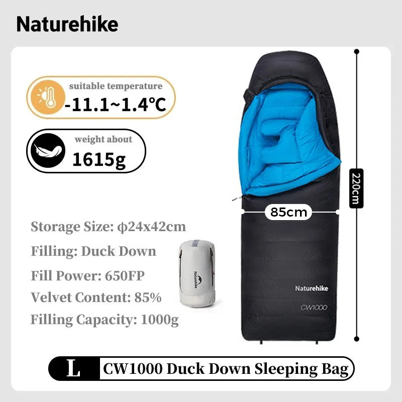 Sleeping Bag, Duck Down, Waterproof, Ultralight, Lightweight, Winter Camping, Hiking Gear, for Men and Women, Wholesale Luxury