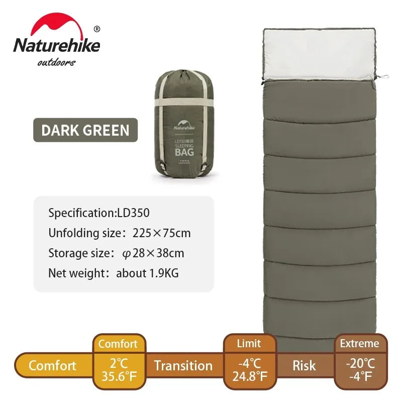Envelope Sleeping Bag, Cotton Material, Portable Hooded Design, Single Splicable, Outdoor Camping for Adults, Luxury Quality, Wholesale Options Available