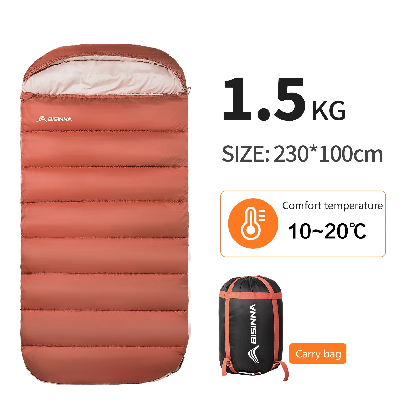 Large Camping Sleeping Bag, Lightweight 3 Season, Loose Widen Design, Long Size for Adults, Hiking and Fishing, Wholesale Luxury Outdoor Gear