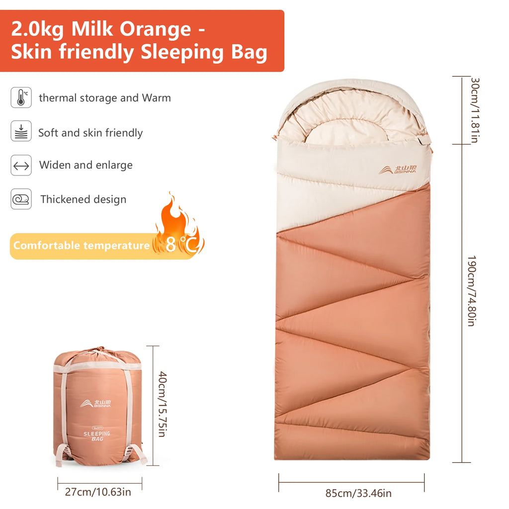 Ultralight Camping Sleeping Bag, Warm Cotton Envelope Design, 4 Season Backpacking Gear for Outdoor Adventures, Wholesale Luxury for Travelers