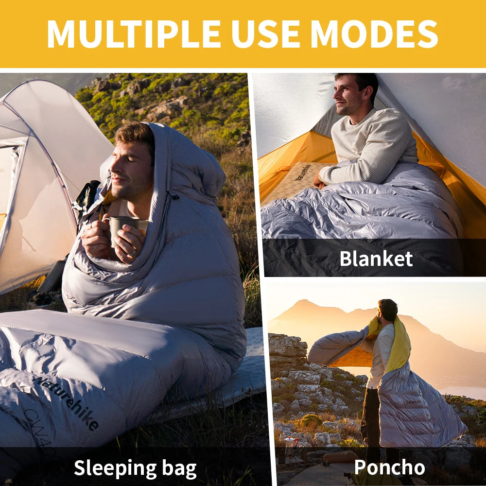 Sleeping Bag, Duck Down, Waterproof, Ultralight, Lightweight, Winter Camping, Hiking Gear, for Men and Women, Wholesale Luxury