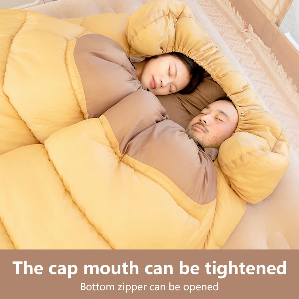 Camping Sleeping Bag for 2 People, Portable Four Seasons, Waterproof, Lightweight, Ideal for Hiking and Travel, Luxury Design, Wholesale Options Available