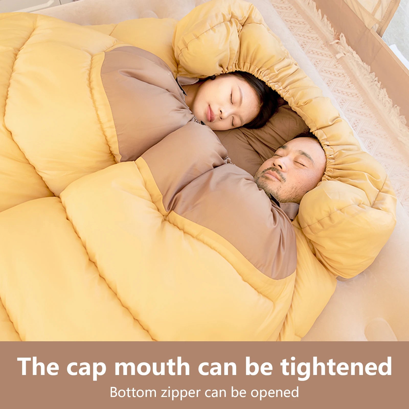 Camping Sleeping Bag for 2 People, Portable Four Seasons, Waterproof, Lightweight, Ideal for Hiking and Travel, Luxury Design, Wholesale Options Available