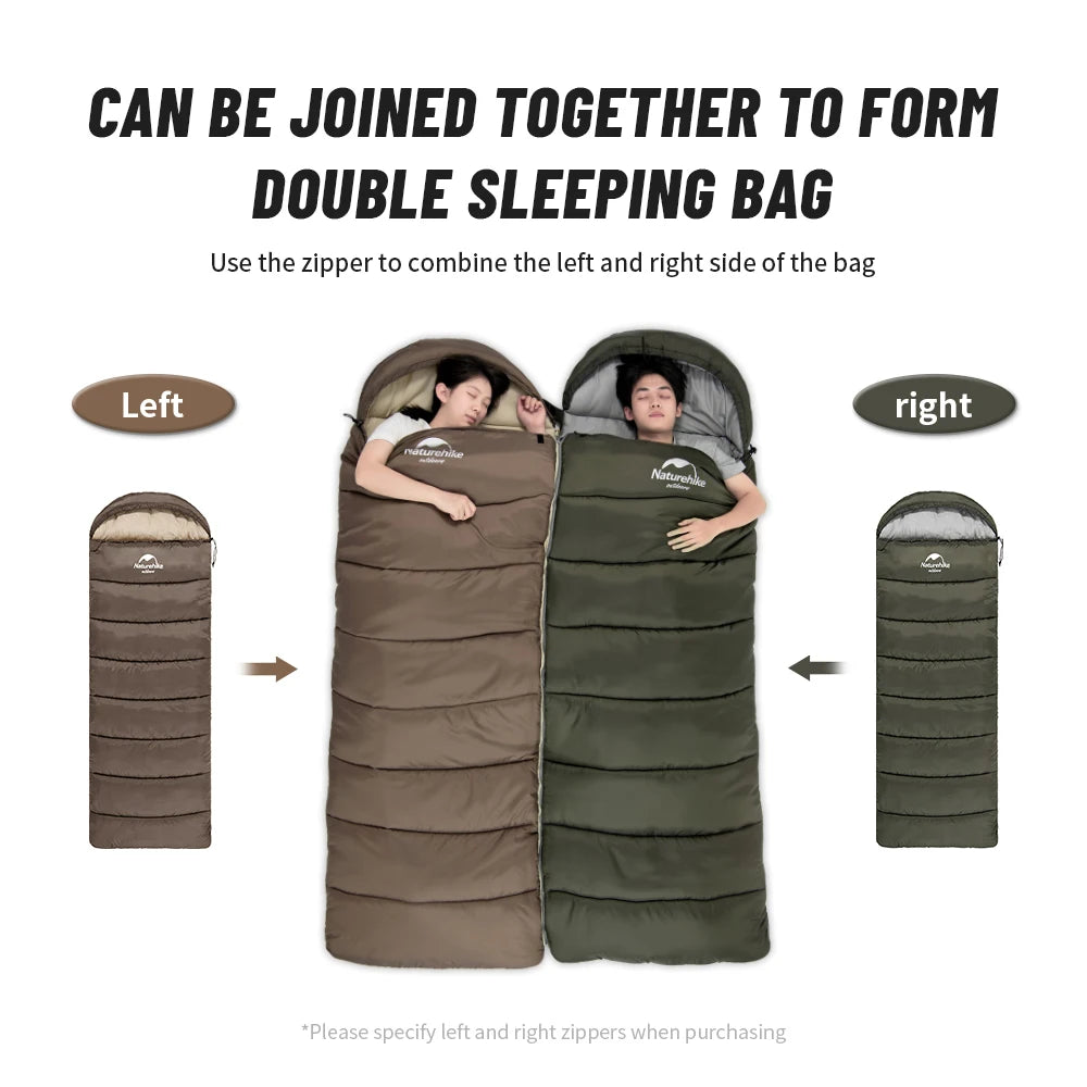 Ultralight Cotton Sleeping Bag, Waterproof, Winter Camping Accessory, Hiking Travel for Men and Women, Wholesale Luxury, Envelope Style U350