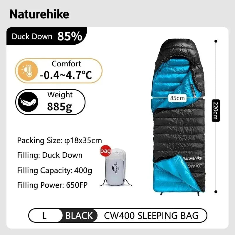 Sleeping Bag, Duck Down, Waterproof, Ultralight, Lightweight, Winter Camping, Hiking Gear, for Men and Women, Wholesale Luxury