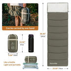 Envelope Sleeping Bag, Cotton Material, Portable Hooded Design, Single Splicable, Outdoor Camping for Adults, Luxury Quality, Wholesale Options Available