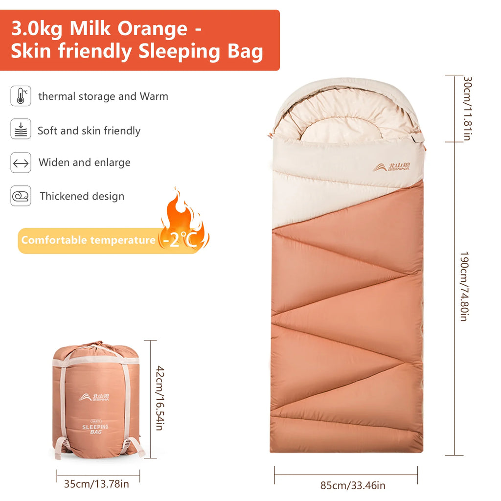 Ultralight Camping Sleeping Bag, Warm Cotton Envelope Design, 4 Season Backpacking Gear for Outdoor Adventures, Wholesale Luxury for Travelers