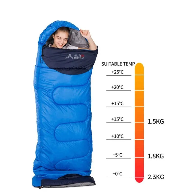 Camping Sleeping Bag, Ultralight Waterproof Winter Envelope, Warm for Outdoor Travel, Hiking, Backpacking, Wholesale Luxury
