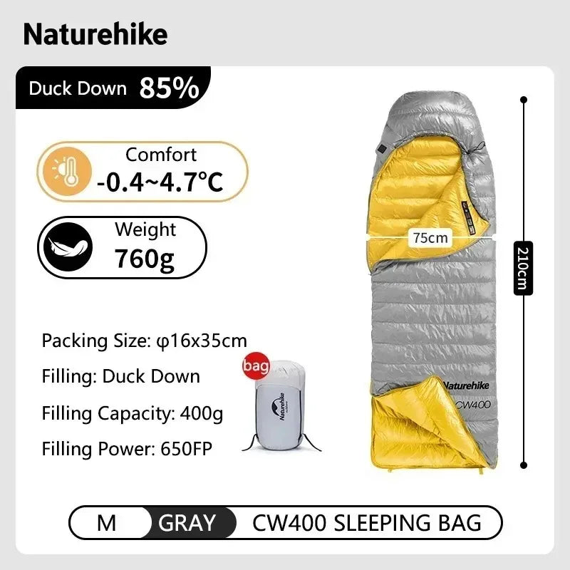 Sleeping Bag, Duck Down, Waterproof, Ultralight, Lightweight, Winter Camping, Hiking Gear, for Men and Women, Wholesale Luxury