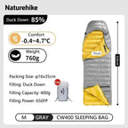Sleeping Bag, Duck Down, Waterproof, Ultralight, Lightweight, Winter Camping, Hiking Gear, for Men and Women, Wholesale Luxury
