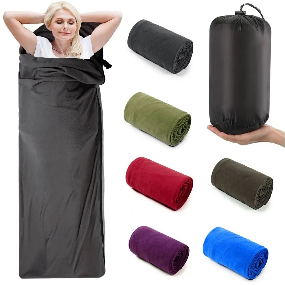 Fleece Sleeping Bag, Portable Ultra-Light Polar Travel Sheets, Warm Camping Bed Liner for Adults, Luxury Wholesale Outdoor Gear